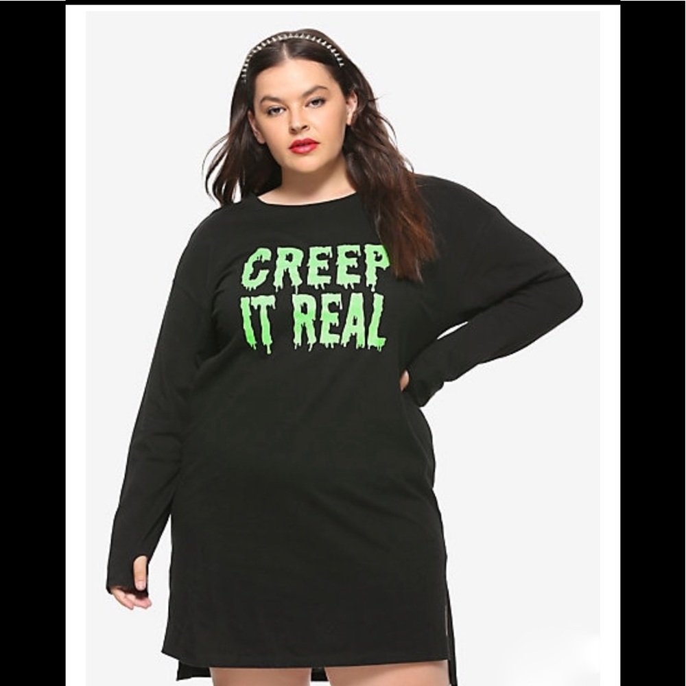 Creep It Real Long T shirt Dress